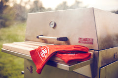Red Leather HB BBQ Gloves