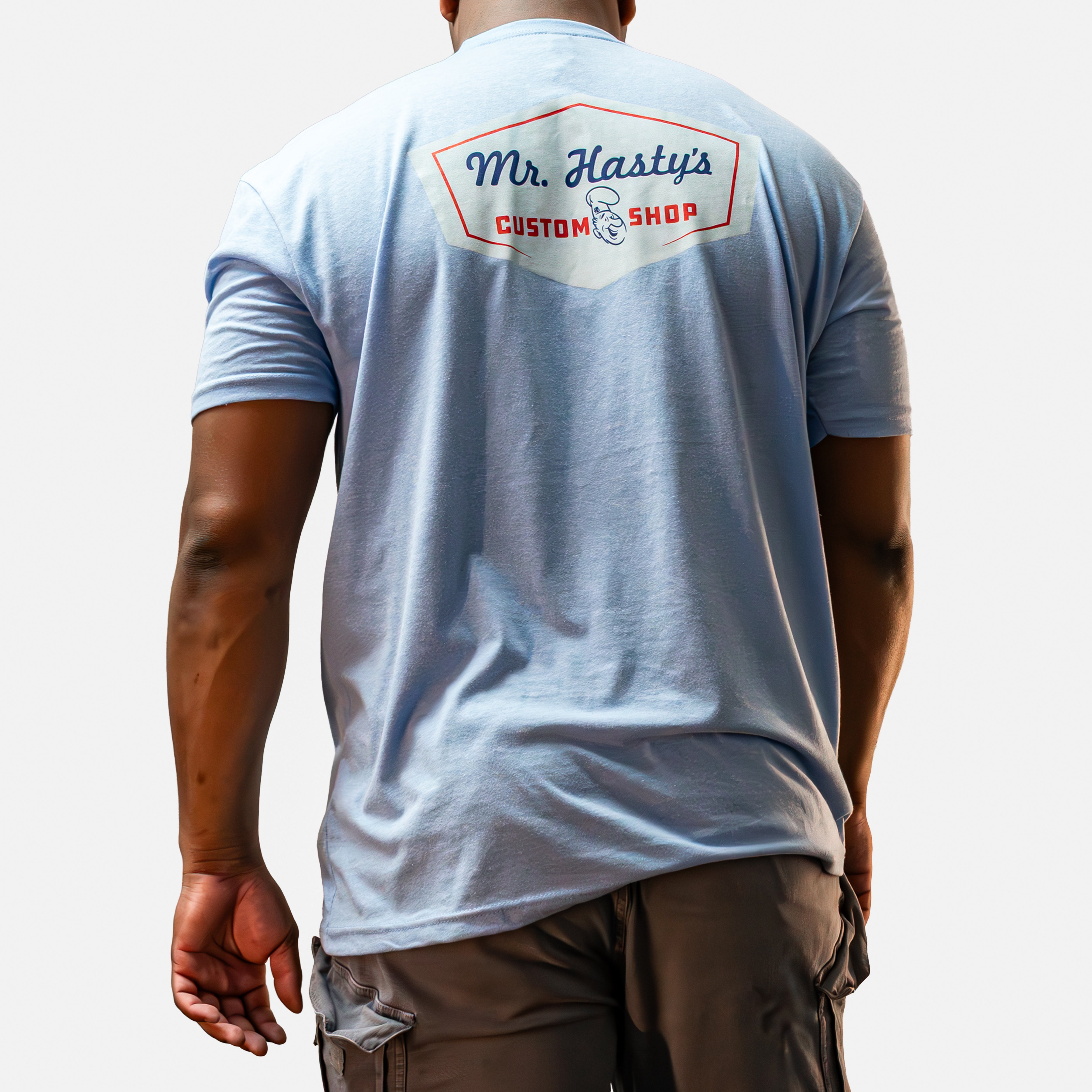Mr. Hasty’s Custom Shop Tee – Vintage Logo Edition