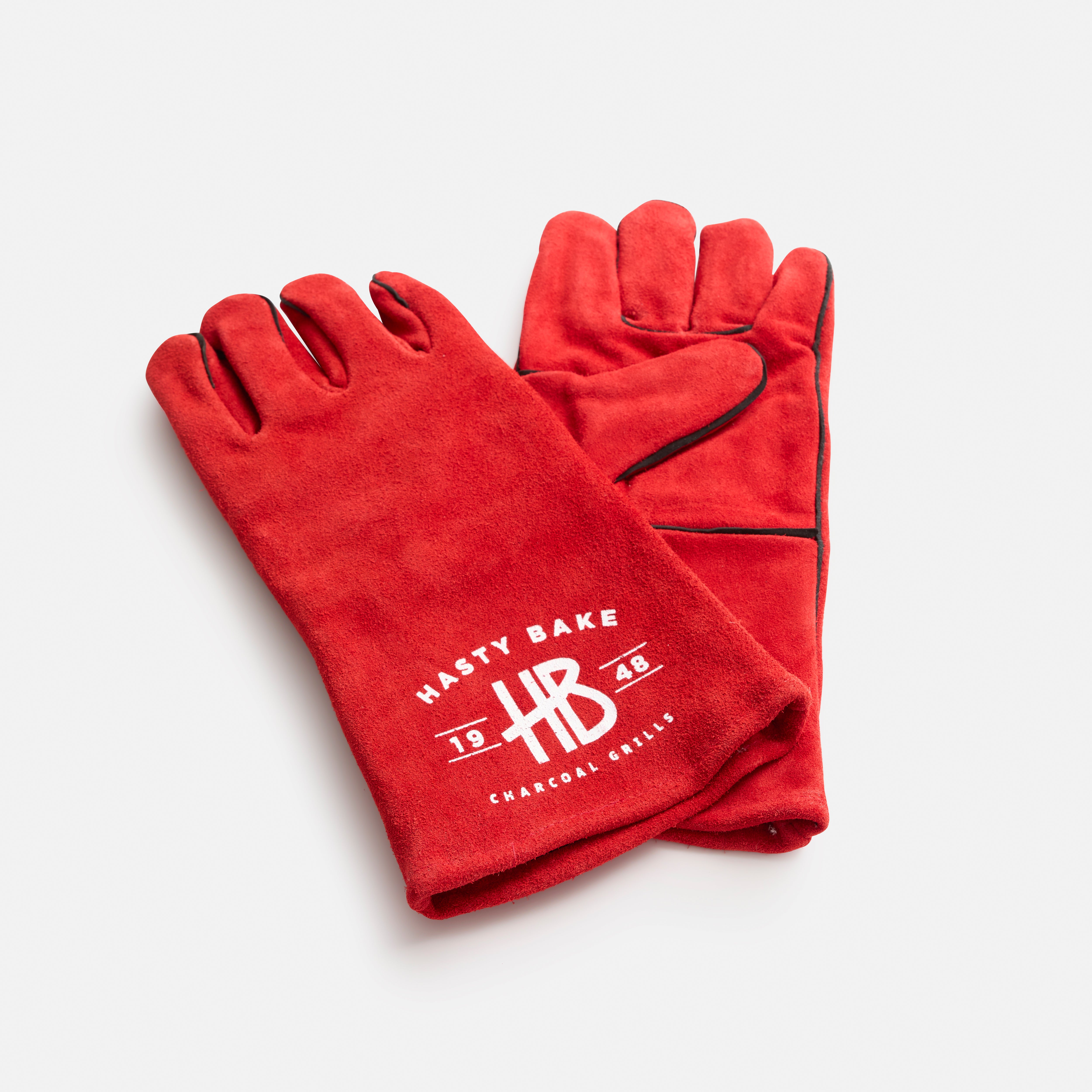 Red Leather HB BBQ Gloves