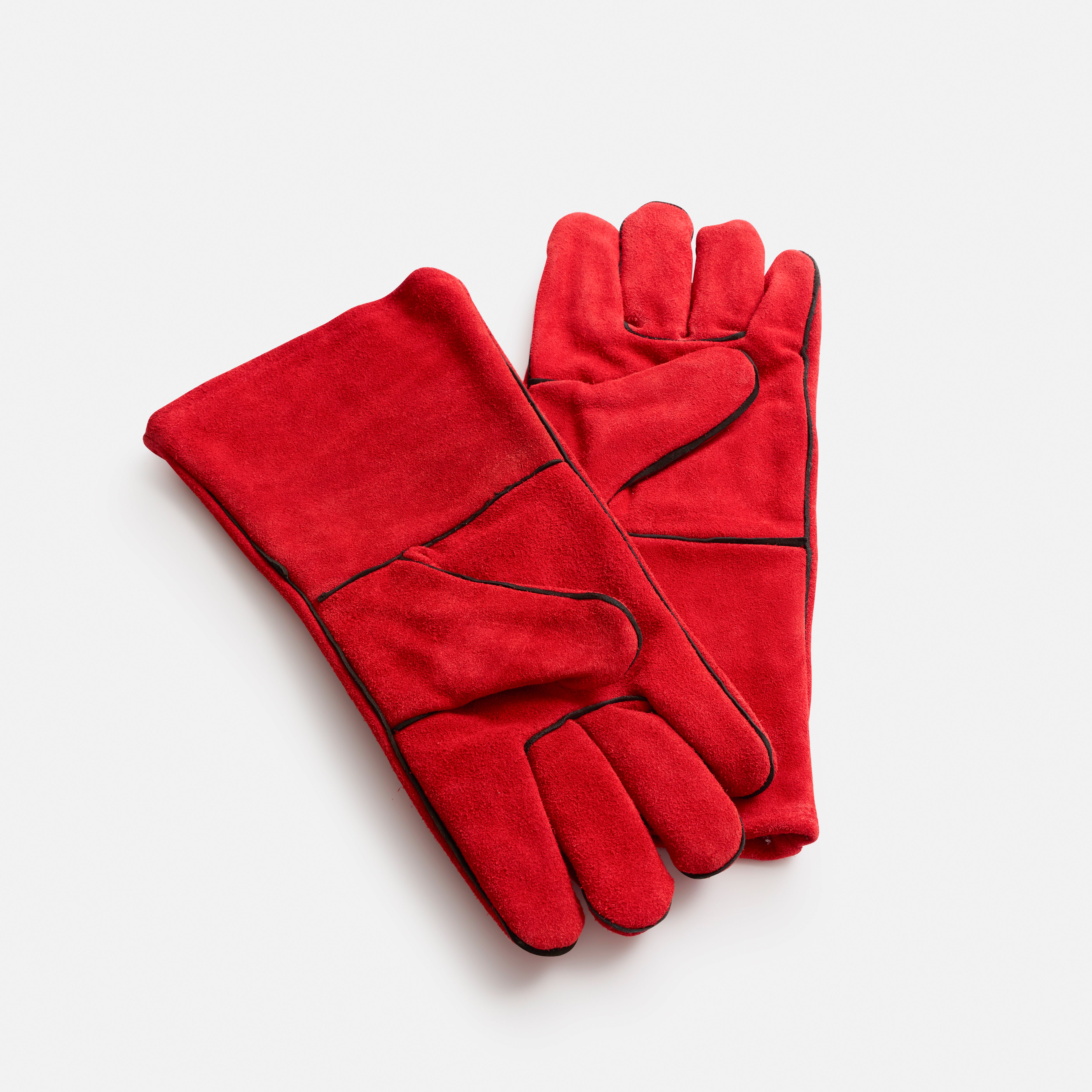 Red Leather HB BBQ Gloves