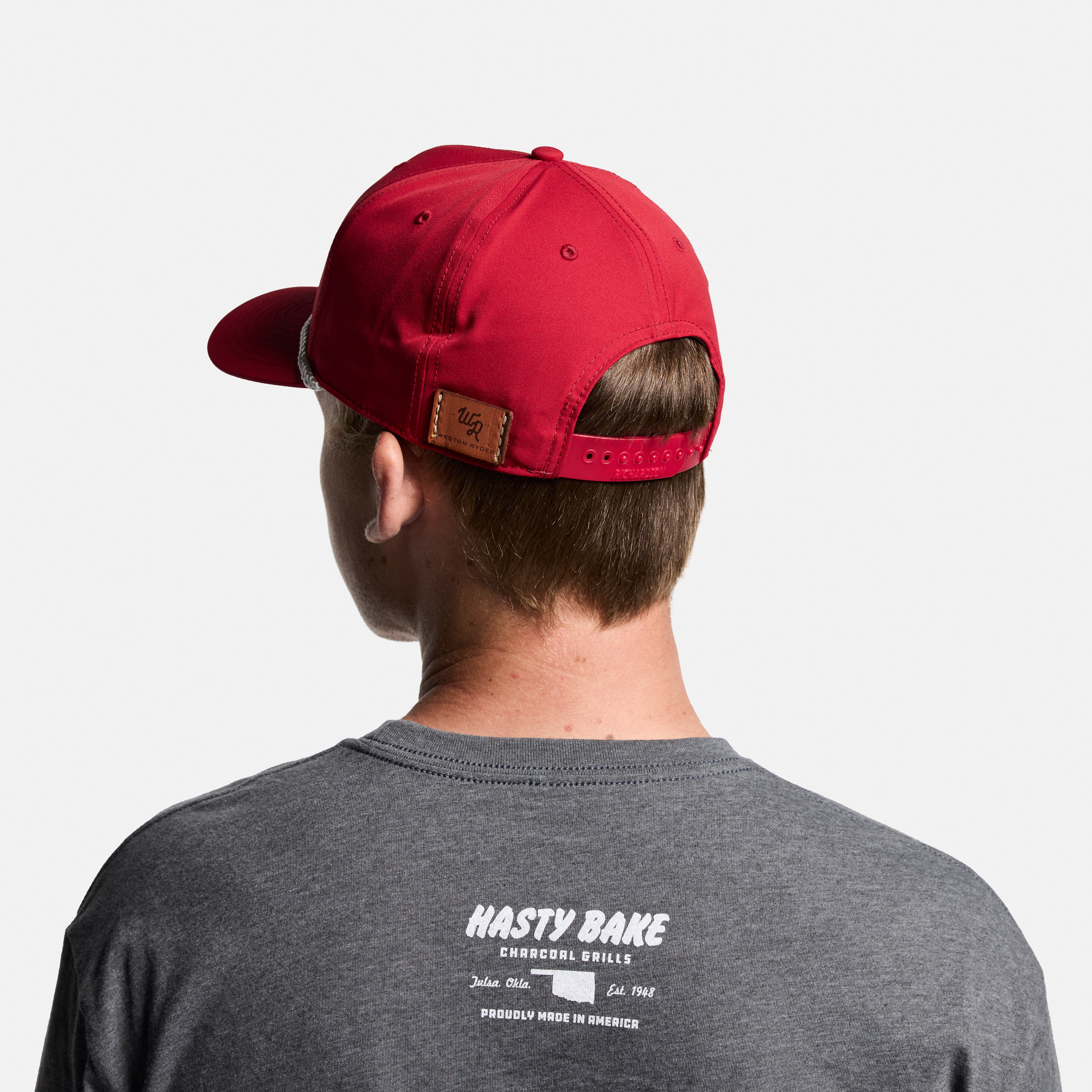 Hasty Bake Leather Patch Rope Hat