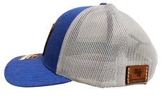 Hasty Bake Blue Square Leather Hat